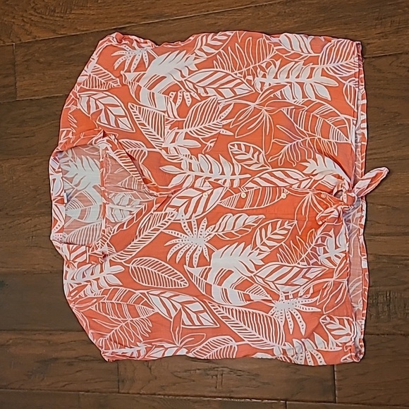 Old Navy women's tropical print sleeveless button-up shirt size XXL - Picture 1 of 6